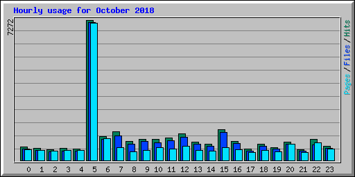 Hourly usage for October 2018