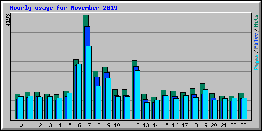 Hourly usage for November 2019